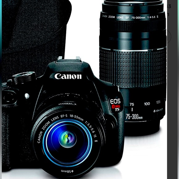 Canon EOS Rebel T5 (1200D) Digital SLR Camera EF-S 18-55mm EF-S 75-